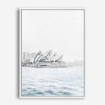 Shop Sydney Opera House Canvas Print a coastal themed painted framed canvas wall art print from The Print Emporium artwork collection - Buy Australian made fine art painting style stretched canvas prints for the home and your interior decor space, TPE-754-CA-35X46-NF
