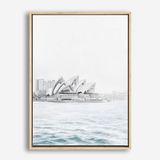 Shop Sydney Opera House Canvas Print a coastal themed painted framed canvas wall art print from The Print Emporium artwork collection - Buy Australian made fine art painting style stretched canvas prints for the home and your interior decor space, TPE-754-CA-35X46-NF