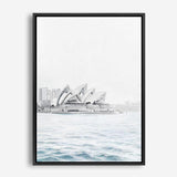 Shop Sydney Opera House Canvas Print a coastal themed painted framed canvas wall art print from The Print Emporium artwork collection - Buy Australian made fine art painting style stretched canvas prints for the home and your interior decor space, TPE-754-CA-35X46-NF