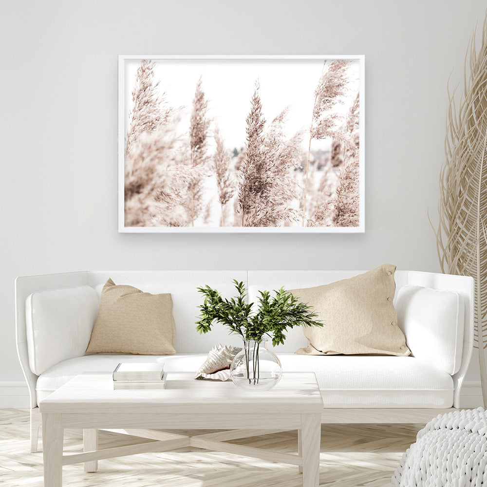 Shop Tall Pampas Grass Photo Art Print a coastal themed photography wall art print from The Print Emporium wall artwork collection - Buy Australian made fine art poster and framed prints for the home and your interior decor, TPE-914-AP