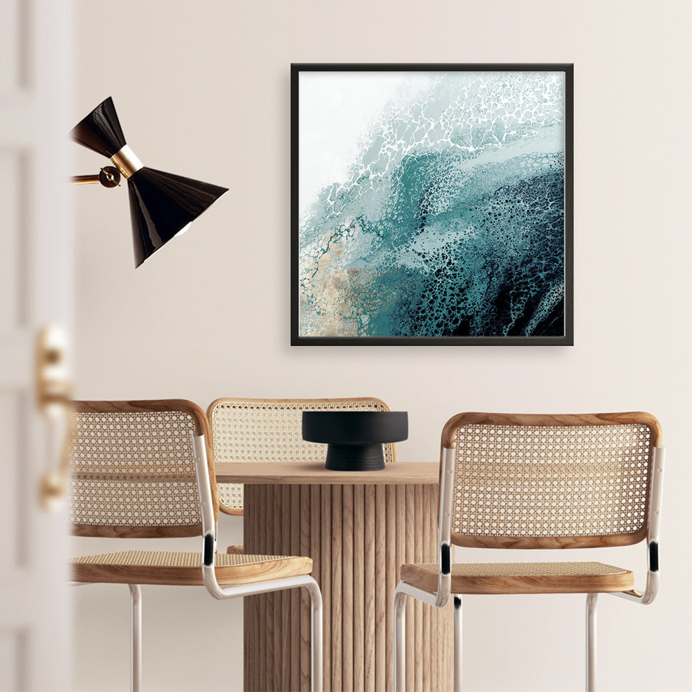 Shop Teal Aisa Teal Version (Square) Art Print a painted abstract themed wall art print from The Print Emporium wall artwork collection - Buy Australian made fine art painting style poster and framed prints for the home and your interior decor room, TPE-PC-HB007-AP