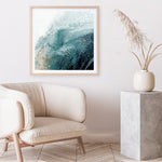Shop Teal Aisa Teal Version (Square) Art Print a painted abstract themed wall art print from The Print Emporium wall artwork collection - Buy Australian made fine art painting style poster and framed prints for the home and your interior decor room, TPE-PC-HB007-AP