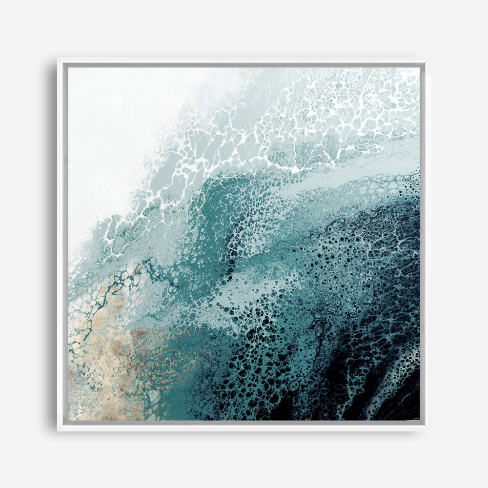 Shop Teal Aisa Teal Version (Square) Canvas Print a painted abstract themed framed canvas wall art print from The Print Emporium artwork collection - Buy Australian made fine art painting style stretched canvas prints for the home and your interior decor space, TPE-PC-HB007-CA-40X40-NF