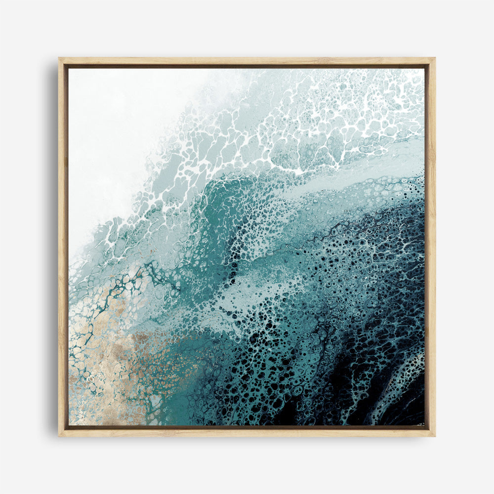 Shop Teal Aisa Teal Version (Square) Canvas Print a painted abstract themed framed canvas wall art print from The Print Emporium artwork collection - Buy Australian made fine art painting style stretched canvas prints for the home and your interior decor space, TPE-PC-HB007-CA-40X40-NF