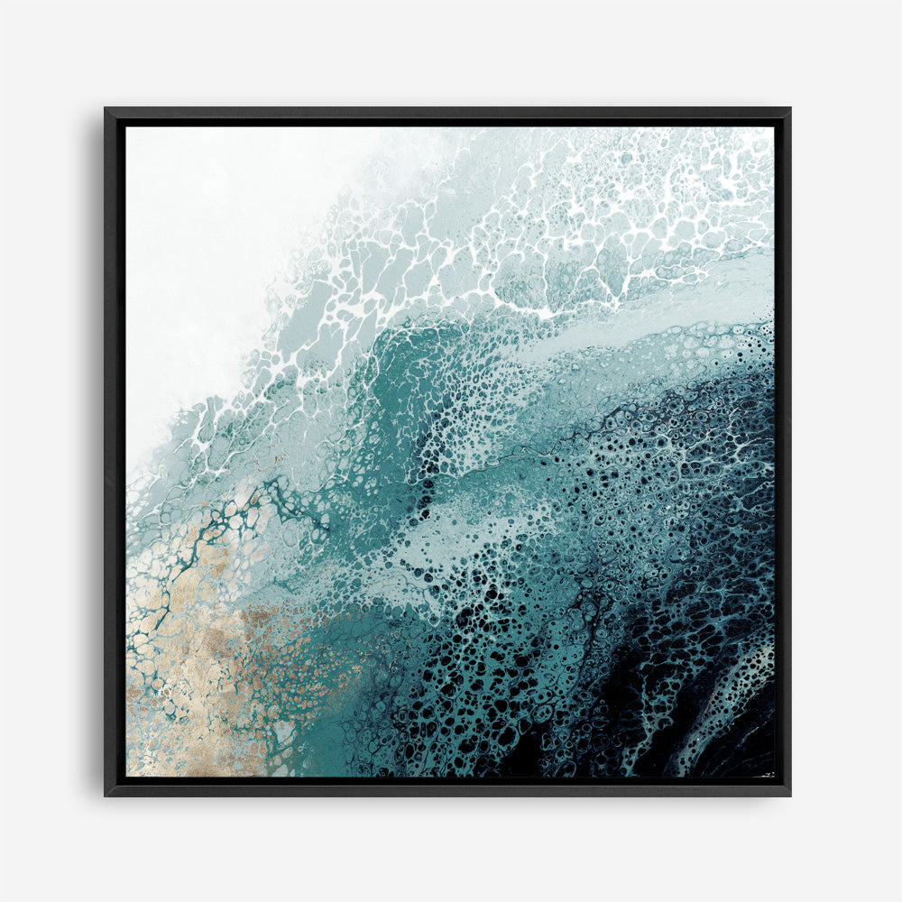 Shop Teal Aisa Teal Version (Square) Canvas Print a painted abstract themed framed canvas wall art print from The Print Emporium artwork collection - Buy Australian made fine art painting style stretched canvas prints for the home and your interior decor space, TPE-PC-HB007-CA-40X40-NF