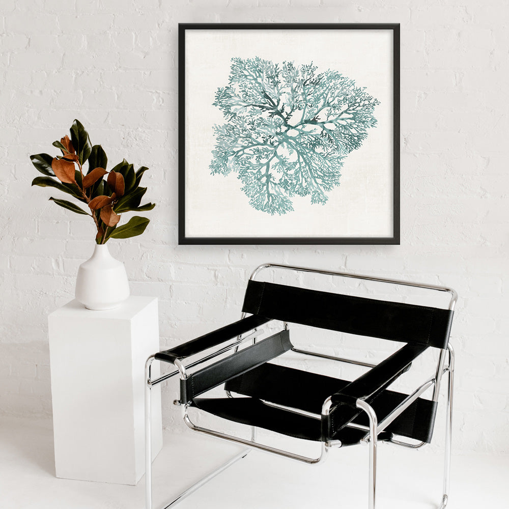 Shop Teal Coral I (Square) Art Print a painted style wall art print from The Print Emporium wall artwork collection - Buy Australian made fine art painting style poster and framed prints for the home and your interior decor room, TPE-PC-WL427-AP