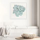 Shop Teal Coral I (Square) Art Print a painted style wall art print from The Print Emporium wall artwork collection - Buy Australian made fine art painting style poster and framed prints for the home and your interior decor room, TPE-PC-WL427-AP