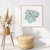 Shop Teal Coral I (Square) Art Print a painted style wall art print from The Print Emporium wall artwork collection - Buy Australian made fine art painting style poster and framed prints for the home and your interior decor room, TPE-PC-WL427-AP