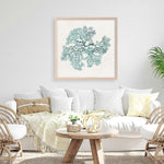 Shop Teal Coral II (Square) Art Print a painted style wall art print from The Print Emporium wall artwork collection - Buy Australian made fine art painting style poster and framed prints for the home and your interior decor room, TPE-PC-WL428-AP