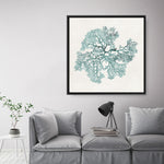 Shop Teal Coral II (Square) Canvas Print a painted style framed canvas wall art print from The Print Emporium artwork collection - Buy Australian made fine art painting style stretched canvas prints for the home and your interior decor space, TPE-PC-WL428-CA-40X40-NF