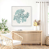 Shop Teal Coral II (Square) Canvas Print a painted style framed canvas wall art print from The Print Emporium artwork collection - Buy Australian made fine art painting style stretched canvas prints for the home and your interior decor space, TPE-PC-WL428-CA-40X40-NF