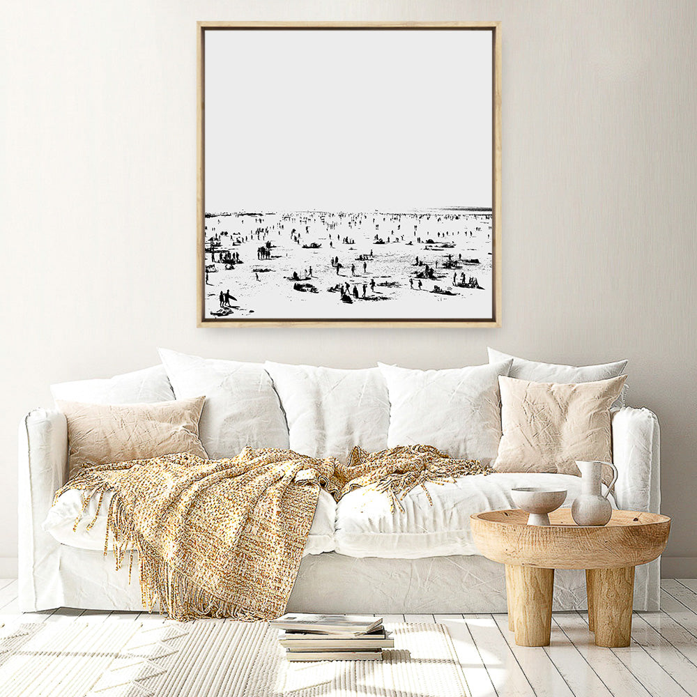 Shop The Beach (Square) Canvas Print a painted abstract themed framed canvas wall art print from The Print Emporium artwork collection - Buy Australian made fine art painting style stretched canvas prints for the home and your interior decor space, TPE-DH-177-CA-40X40-NF