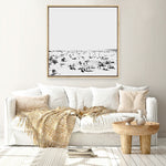 Shop The Beach (Square) Canvas Print a painted abstract themed framed canvas wall art print from The Print Emporium artwork collection - Buy Australian made fine art painting style stretched canvas prints for the home and your interior decor space, TPE-DH-177-CA-40X40-NF