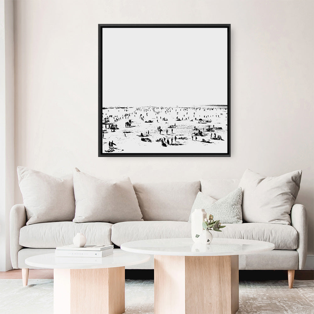 Shop The Beach (Square) Canvas Print a painted abstract themed framed canvas wall art print from The Print Emporium artwork collection - Buy Australian made fine art painting style stretched canvas prints for the home and your interior decor space, TPE-DH-177-CA-40X40-NF