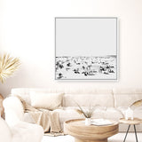 Shop The Beach (Square) Canvas Print a painted abstract themed framed canvas wall art print from The Print Emporium artwork collection - Buy Australian made fine art painting style stretched canvas prints for the home and your interior decor space, TPE-DH-177-CA-40X40-NF