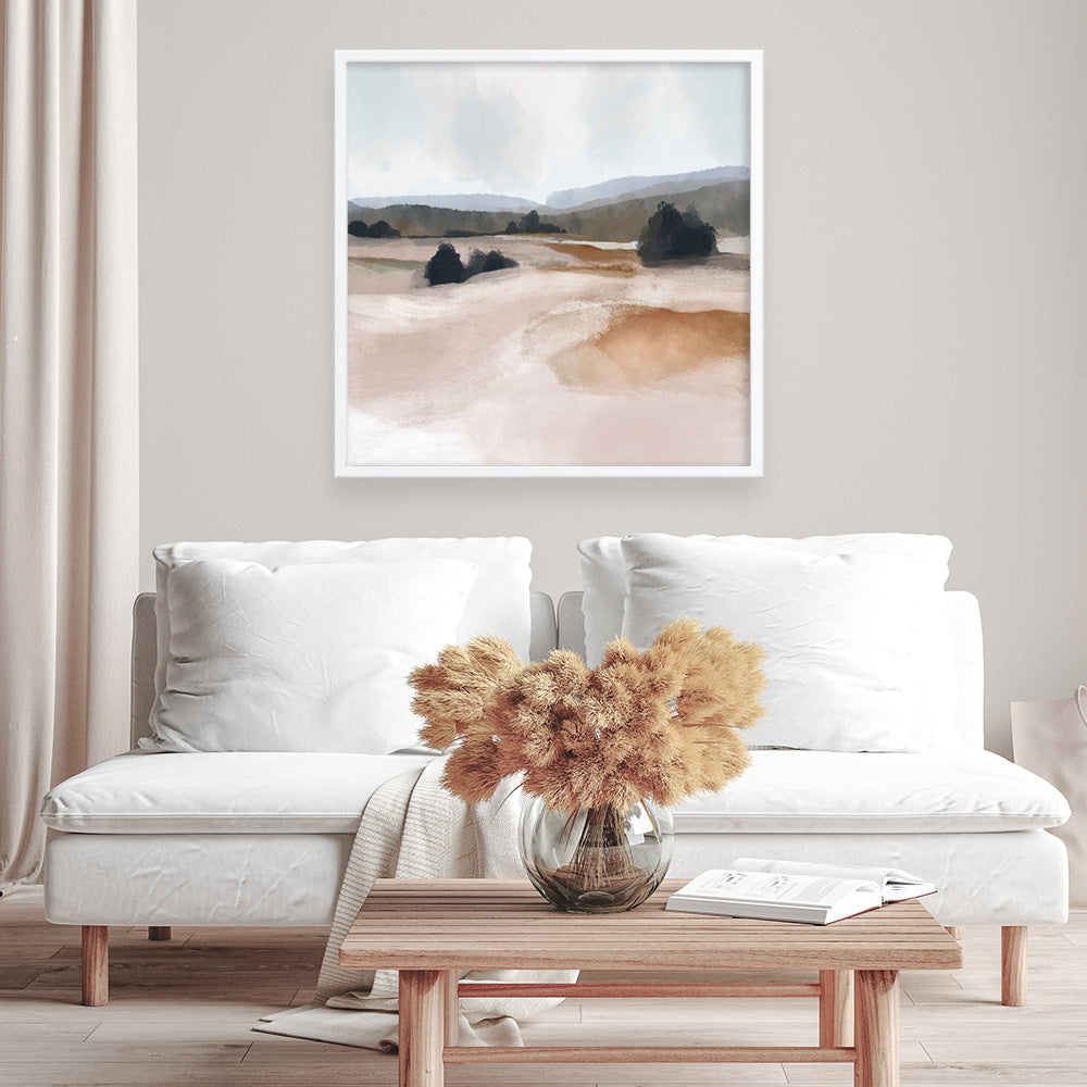 Shop The Ranch (Square) Art Print a painted abstract themed wall art print from The Print Emporium wall artwork collection - Buy Australian made fine art painting style poster and framed prints for the home and your interior decor room, TPE-DH-178-AP