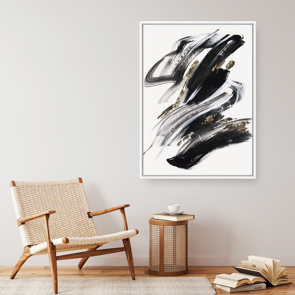 Shop The Stenographic Forn I Canvas Print a painted abstract themed framed canvas wall art print from The Print Emporium artwork collection - Buy Australian made fine art painting style stretched canvas prints for the home and your interior decor space, TPE-PC-LE208-CA-35X46-NF