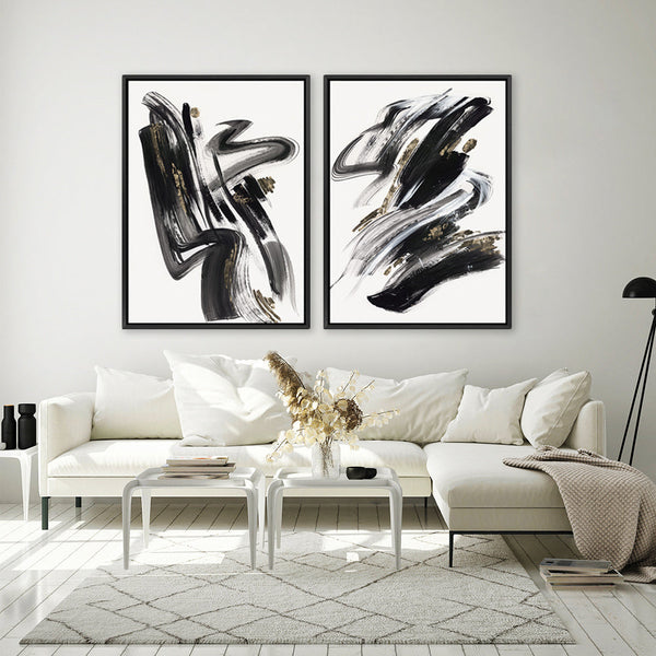 Shop The Stenographic Forn II Canvas Print a painted abstract themed framed canvas wall art print from The Print Emporium artwork collection - Buy Australian made fine art painting style stretched canvas prints for the home and your interior decor space, TPE-PC-LE209-CA-35X46-NF