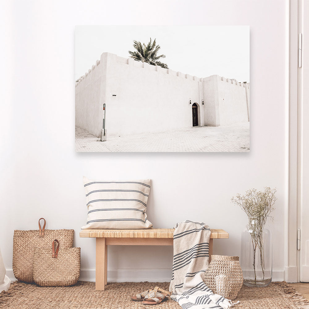 Shop The White Casa Photo Canvas Print a coastal themed photography framed stretched canvas print from The Print Emporium wall artwork collection - Buy Australian made prints for the home and your interior decor space, TPE-1050-CA-35X46-NF