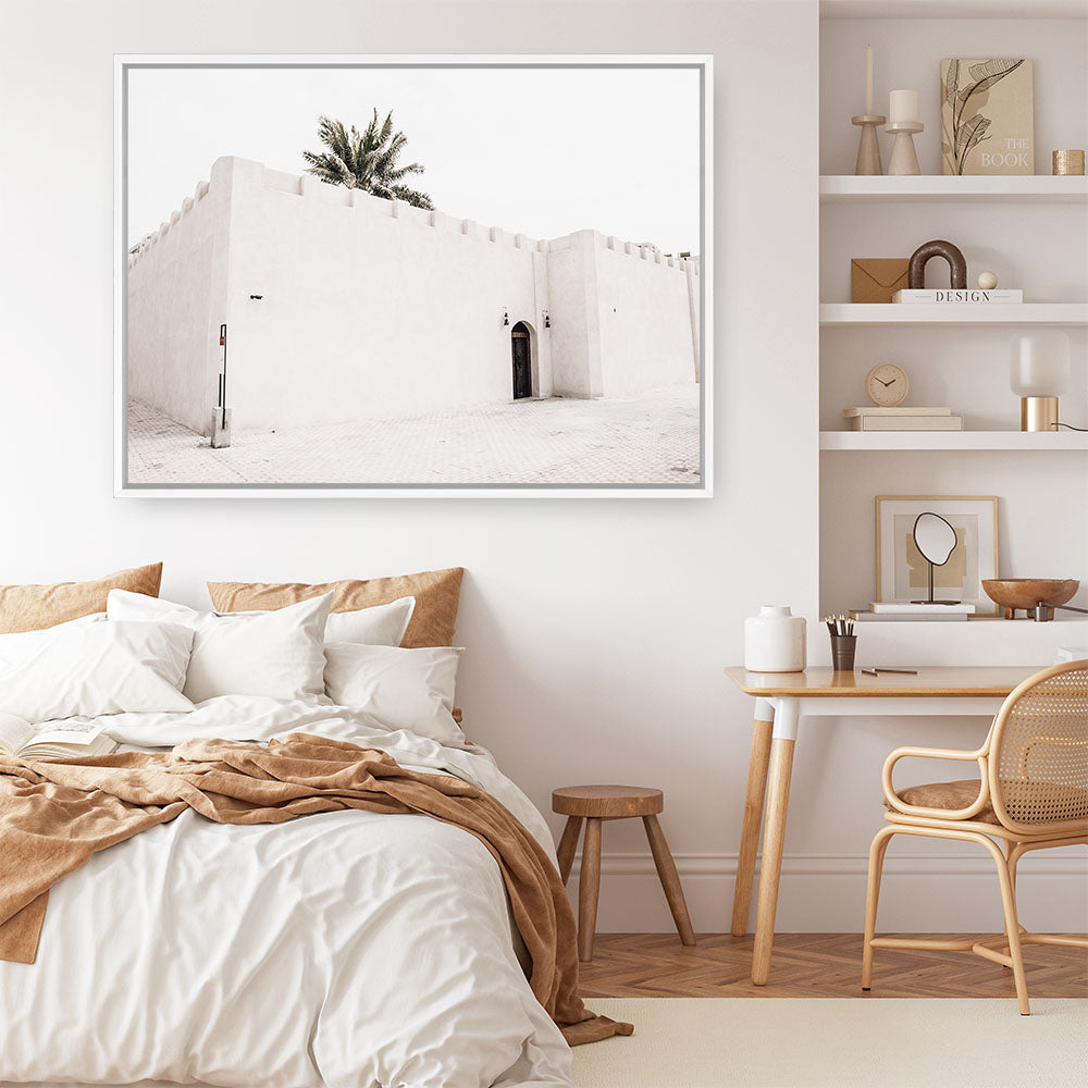 Shop The White Casa Photo Canvas Print a coastal themed photography framed stretched canvas print from The Print Emporium wall artwork collection - Buy Australian made prints for the home and your interior decor space, TPE-1050-CA-35X46-NF