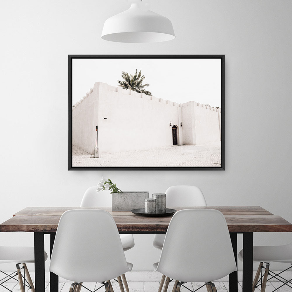 Shop The White Casa Photo Canvas Print a coastal themed photography framed stretched canvas print from The Print Emporium wall artwork collection - Buy Australian made prints for the home and your interior decor space, TPE-1050-CA-35X46-NF