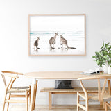 Shop Three Kangaroos Photo Art Print a coastal themed photography wall art print from The Print Emporium wall artwork collection - Buy Australian made fine art poster and framed prints for the home and your interior decor, TPE-907-AP