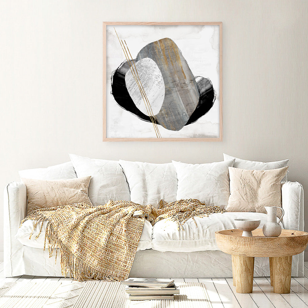 Shop Through Dimensions I (Square) Art Print a painted abstract themed wall art print from The Print Emporium wall artwork collection - Buy Australian made fine art painting style poster and framed prints for the home and your interior decor room, TPE-PC-PG991-AP