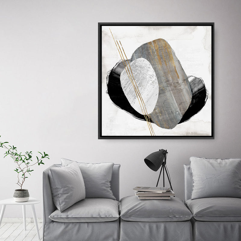 Shop Through Dimensions I (Square) Canvas Print a painted abstract themed framed canvas wall art print from The Print Emporium artwork collection - Buy Australian made fine art painting style stretched canvas prints for the home and your interior decor space, TPE-PC-PG991-CA-40X40-NF
