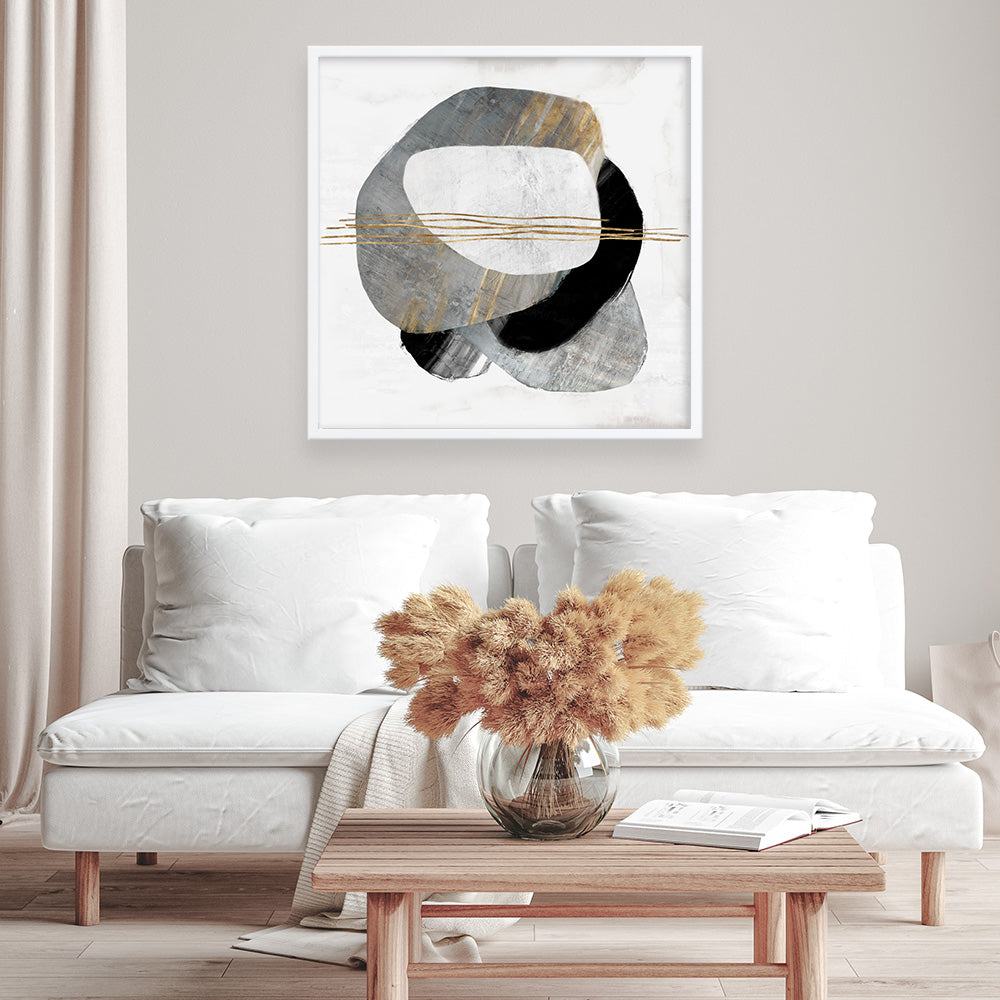 Shop Through Dimensions II (Square) Art Print a painted abstract themed wall art print from The Print Emporium wall artwork collection - Buy Australian made fine art painting style poster and framed prints for the home and your interior decor room, TPE-PC-PG992A-AP