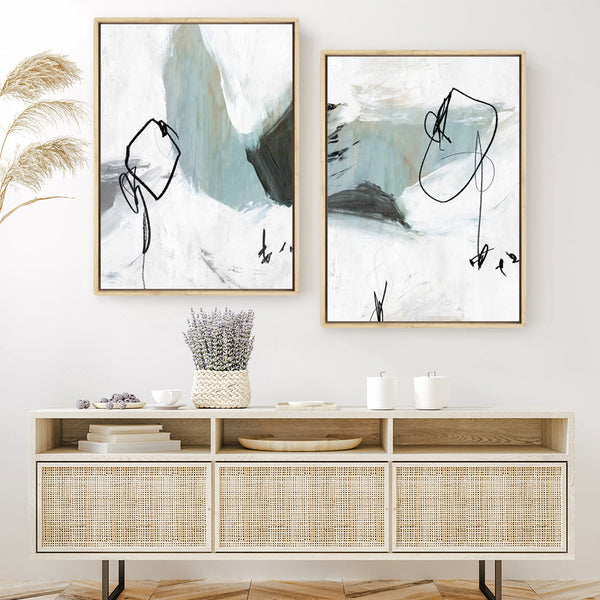 Shop Tied II Canvas Print a painted abstract themed framed canvas wall art print from The Print Emporium artwork collection - Buy Australian made fine art painting style stretched canvas prints for the home and your interior decor space, TPE-PC-PG690-CA-35X46-NF