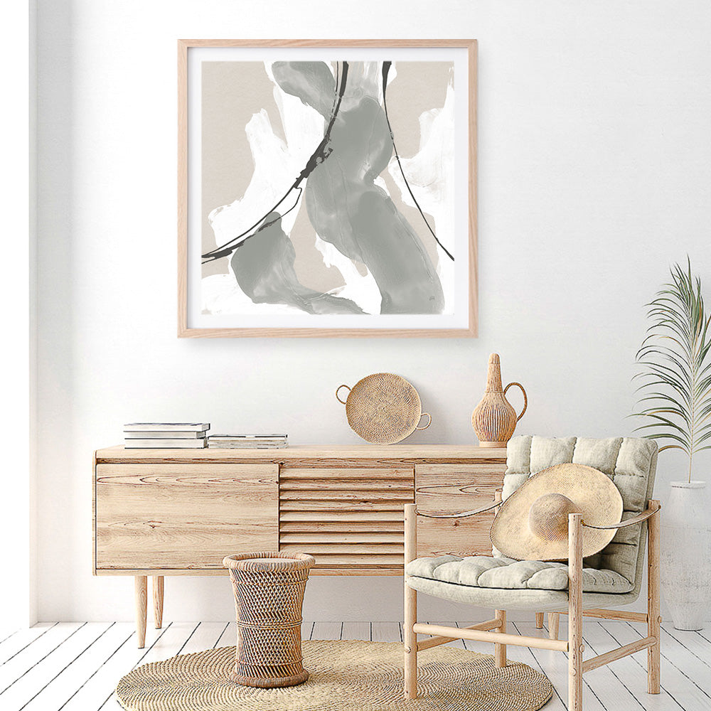 Shop Touch of Gray II (Square) Art Print a painted abstract themed wall art print from The Print Emporium wall artwork collection - Buy Australian made fine art painting style poster and framed prints for the home and your interior decor room, TPE-WA-75156-AP