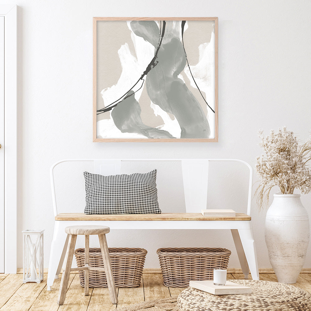 Shop Touch of Gray II (Square) Art Print a painted abstract themed wall art print from The Print Emporium wall artwork collection - Buy Australian made fine art painting style poster and framed prints for the home and your interior decor room, TPE-WA-75156-AP