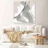 Shop Touch of Gray II (Square) Canvas Print a painted abstract themed framed canvas wall art print from The Print Emporium artwork collection - Buy Australian made fine art painting style stretched canvas prints for the home and your interior decor space, TPE-WA-75156-CA-40X40-NF