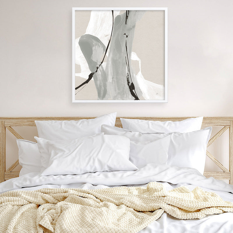 Shop Touch of Gray IV (Square) Art Print a painted abstract themed wall art print from The Print Emporium wall artwork collection - Buy Australian made fine art painting style poster and framed prints for the home and your interior decor room, TPE-WA-75158-AP