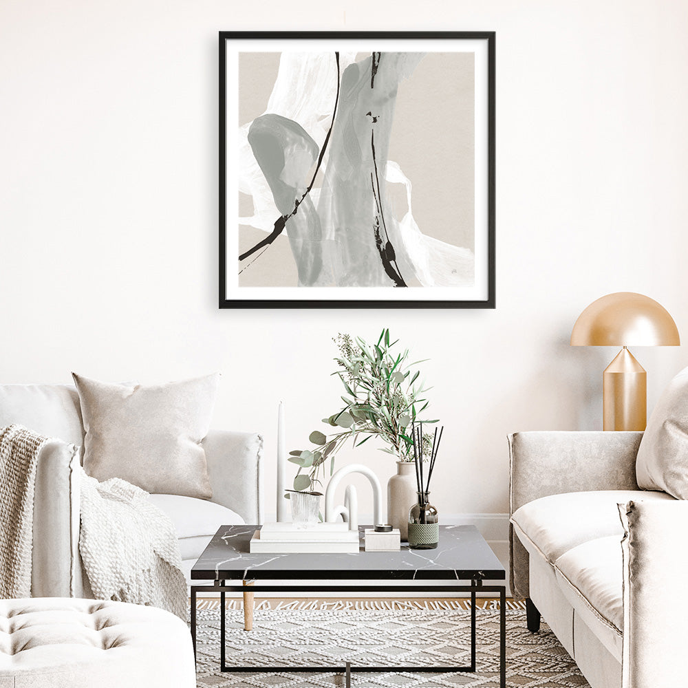 Shop Touch of Gray IV (Square) Art Print a painted abstract themed wall art print from The Print Emporium wall artwork collection - Buy Australian made fine art painting style poster and framed prints for the home and your interior decor room, TPE-WA-75158-AP