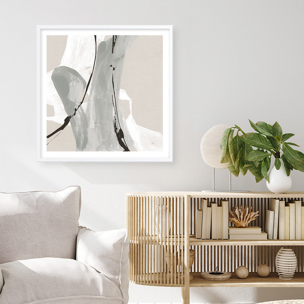 Shop Touch of Gray IV (Square) Art Print a painted abstract themed wall art print from The Print Emporium wall artwork collection - Buy Australian made fine art painting style poster and framed prints for the home and your interior decor room, TPE-WA-75158-AP