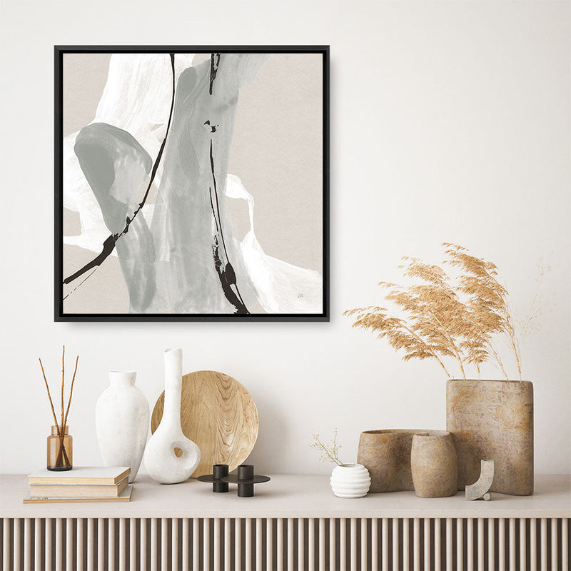 Shop Touch of Gray IV (Square) Canvas Print a painted abstract themed framed canvas wall art print from The Print Emporium artwork collection - Buy Australian made fine art painting style stretched canvas prints for the home and your interior decor space, TPE-WA-75158-CA-40X40-NF