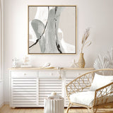 Shop Touch of Gray IV (Square) Canvas Print a painted abstract themed framed canvas wall art print from The Print Emporium artwork collection - Buy Australian made fine art painting style stretched canvas prints for the home and your interior decor space, TPE-WA-75158-CA-40X40-NF