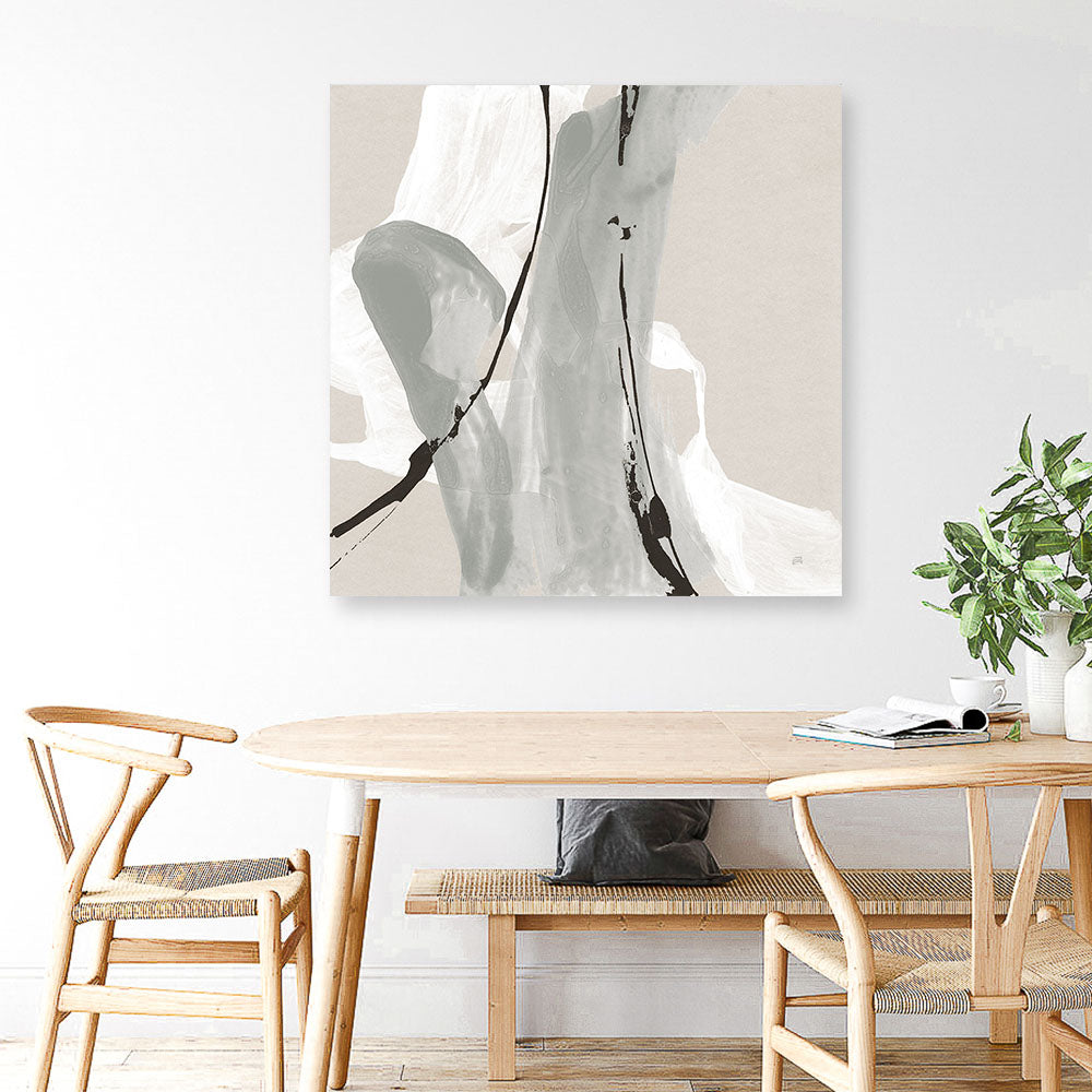 Shop Touch of Gray IV (Square) Canvas Print a painted abstract themed framed canvas wall art print from The Print Emporium artwork collection - Buy Australian made fine art painting style stretched canvas prints for the home and your interior decor space, TPE-WA-75158-CA-40X40-NF