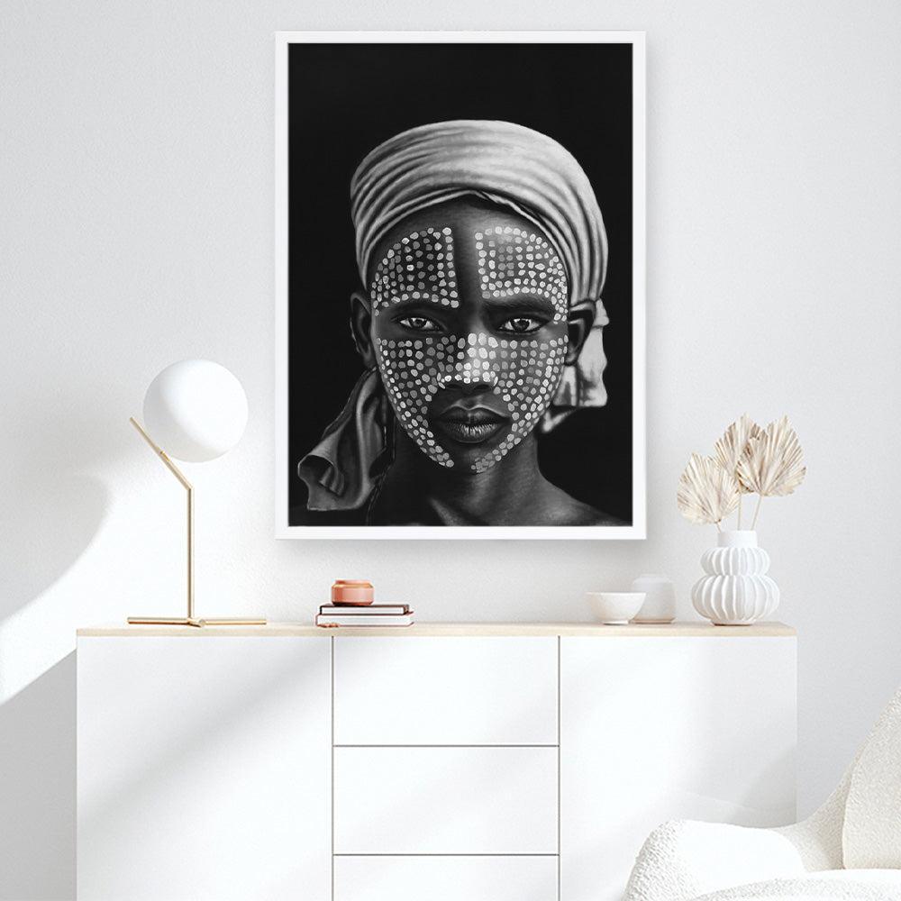 Shop Tribal Art Print a Hamptons style themed painted wall art print from The Print Emporium wall artwork collection - Buy Australian made fine art painting style poster and framed prints for the home and your interior decor room, TPE-038-AP