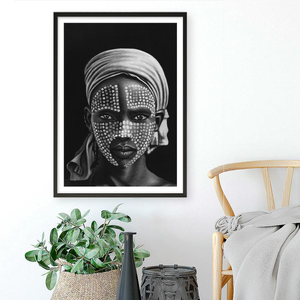 Shop Tribal Art Print a Hamptons style themed painted wall art print from The Print Emporium wall artwork collection - Buy Australian made fine art painting style poster and framed prints for the home and your interior decor room, TPE-038-AP