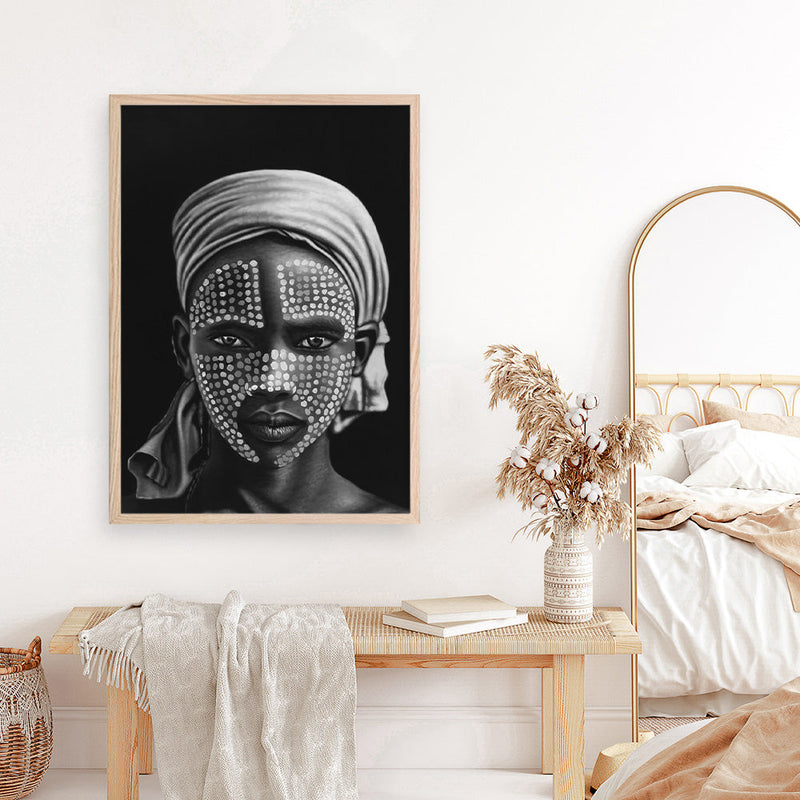 Shop Tribal Art Print a Hamptons style themed painted wall art print from The Print Emporium wall artwork collection - Buy Australian made fine art painting style poster and framed prints for the home and your interior decor room, TPE-038-AP