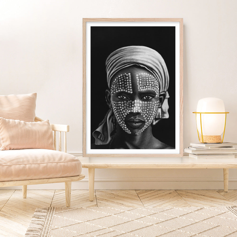 Shop Tribal Art Print a Hamptons style themed painted wall art print from The Print Emporium wall artwork collection - Buy Australian made fine art painting style poster and framed prints for the home and your interior decor room, TPE-038-AP