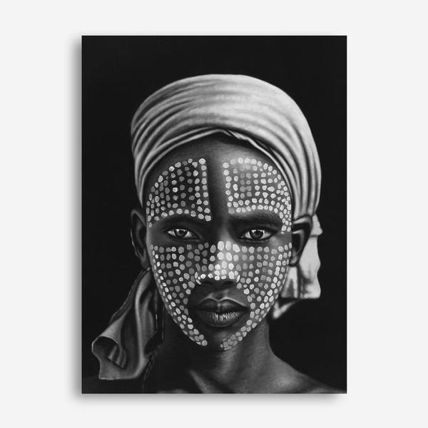 Shop Tribal Canvas Print a Hamptons style themed painted framed canvas wall art print from The Print Emporium artwork collection - Buy Australian made fine art painting style stretched canvas prints for the home and your interior decor space, TPE-038-CA-35X46-NF