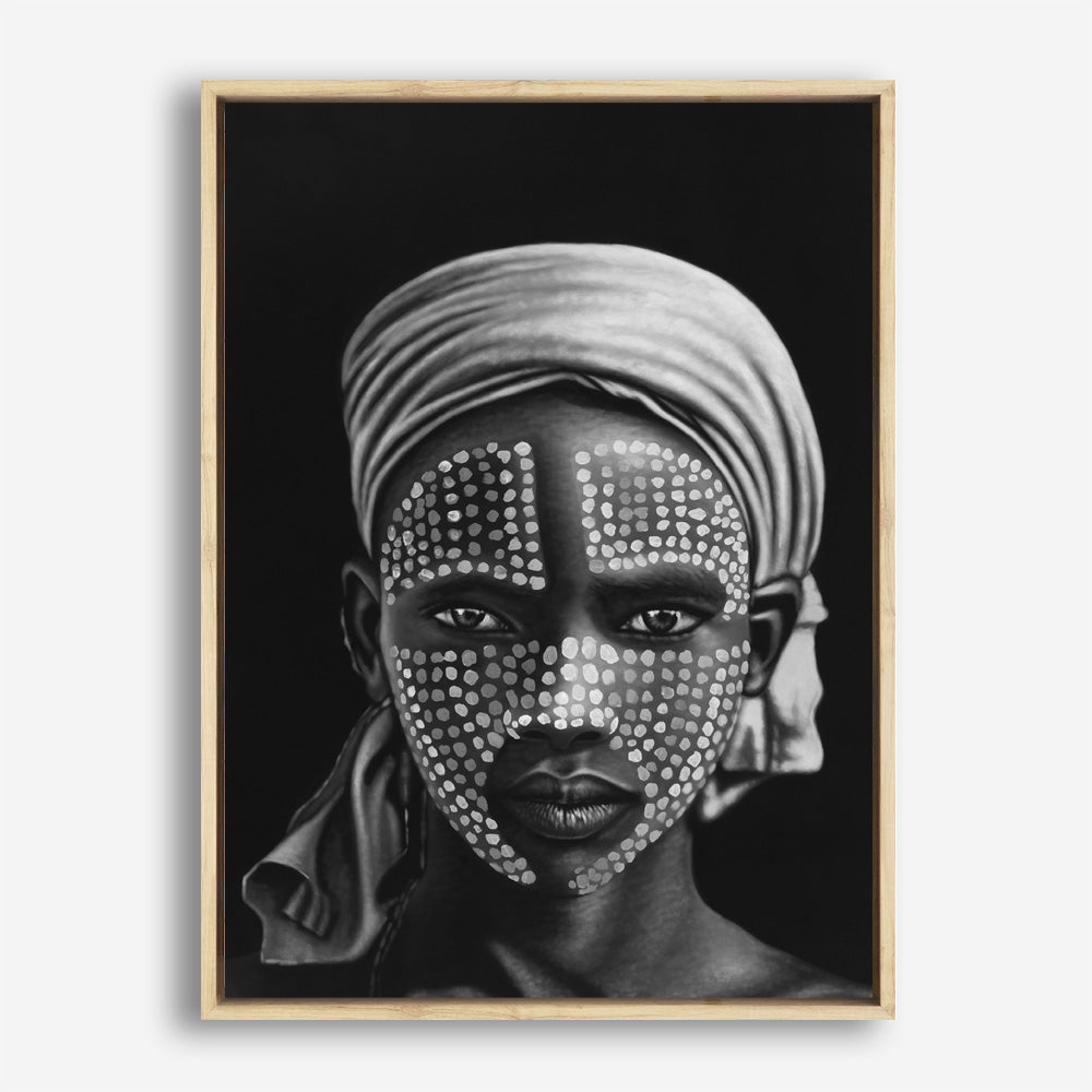 Shop Tribal Canvas Print a Hamptons style themed painted framed canvas wall art print from The Print Emporium artwork collection - Buy Australian made fine art painting style stretched canvas prints for the home and your interior decor space, TPE-038-CA-35X46-NF