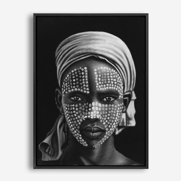 Shop Tribal Canvas Print a Hamptons style themed painted framed canvas wall art print from The Print Emporium artwork collection - Buy Australian made fine art painting style stretched canvas prints for the home and your interior decor space, TPE-038-CA-35X46-NF