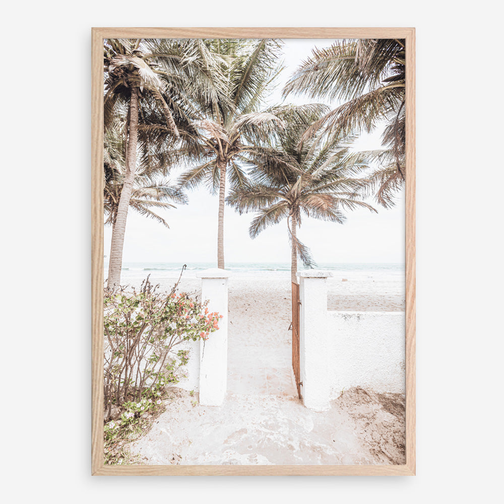 Shop Tropical Island Gate Photo Art Print a coastal themed photography wall art print from The Print Emporium wall artwork collection - Buy Australian made fine art poster and framed prints for the home and your interior decor, TPE-1241-AP