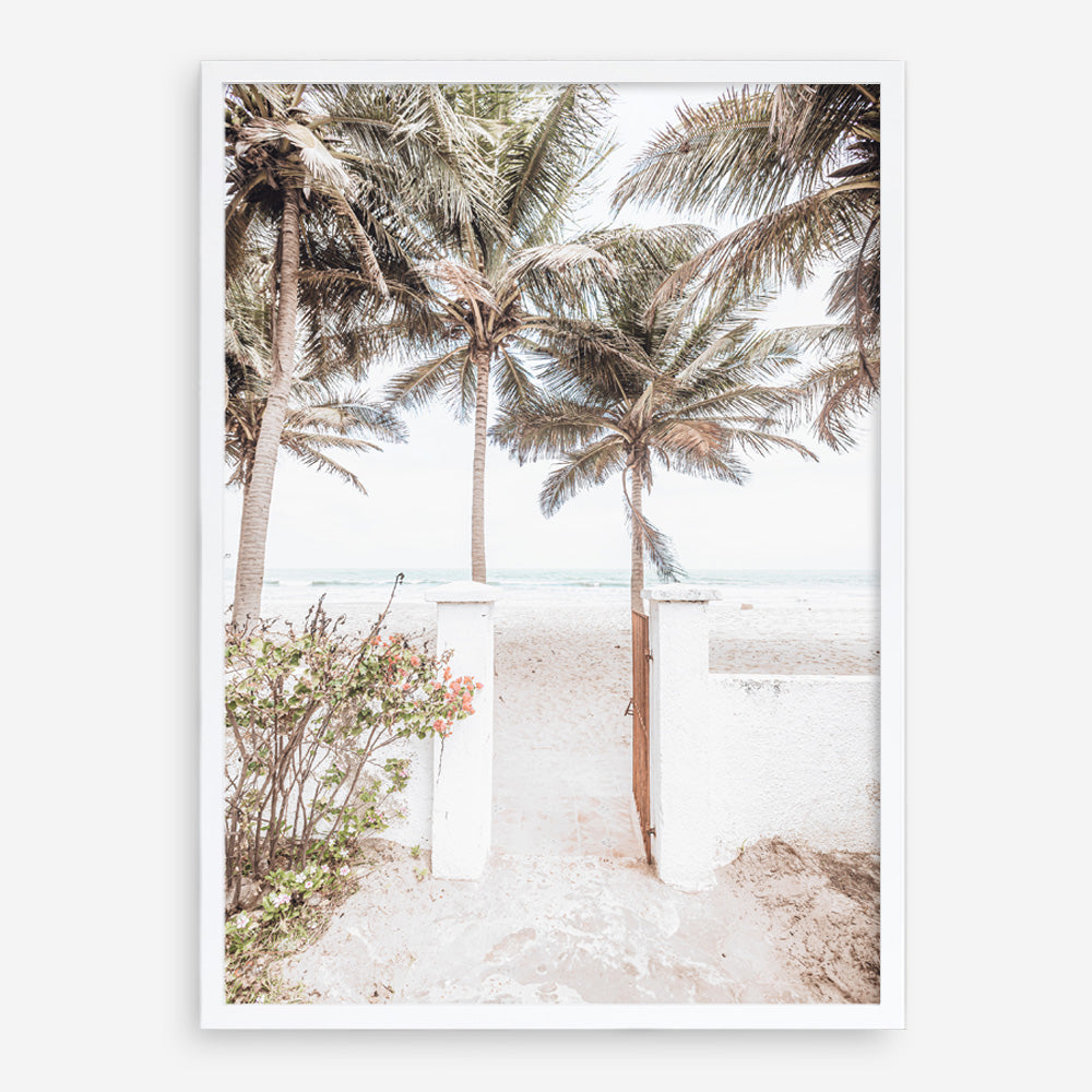 Shop Tropical Island Gate Photo Art Print a coastal themed photography wall art print from The Print Emporium wall artwork collection - Buy Australian made fine art poster and framed prints for the home and your interior decor, TPE-1241-AP