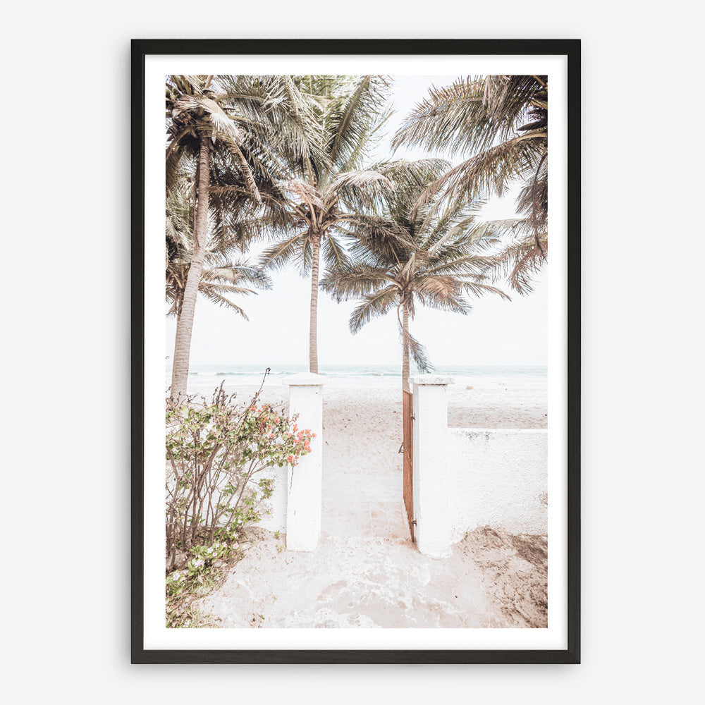 Shop Tropical Island Gate Photo Art Print a coastal themed photography wall art print from The Print Emporium wall artwork collection - Buy Australian made fine art poster and framed prints for the home and your interior decor, TPE-1241-AP