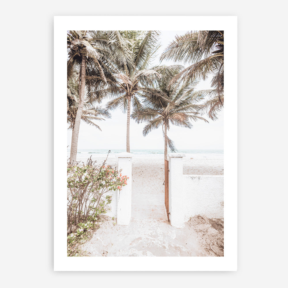 Shop Tropical Island Gate Photo Art Print a coastal themed photography wall art print from The Print Emporium wall artwork collection - Buy Australian made fine art poster and framed prints for the home and your interior decor, TPE-1241-AP